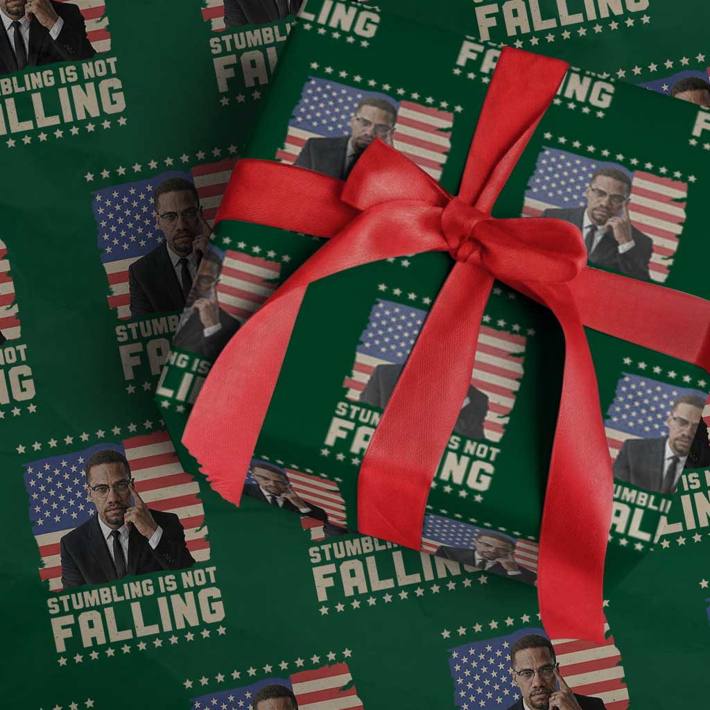 African American Pride Gift Wrapping Paper Roll Malcolm X TS12