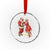 African American Xmas Crystal Glass Ornament Black Santa Mr Mrs Claus Dancing - Wonder Print Shop