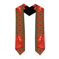 African Beauty Clivia Miniata Flowers Graduation Stole