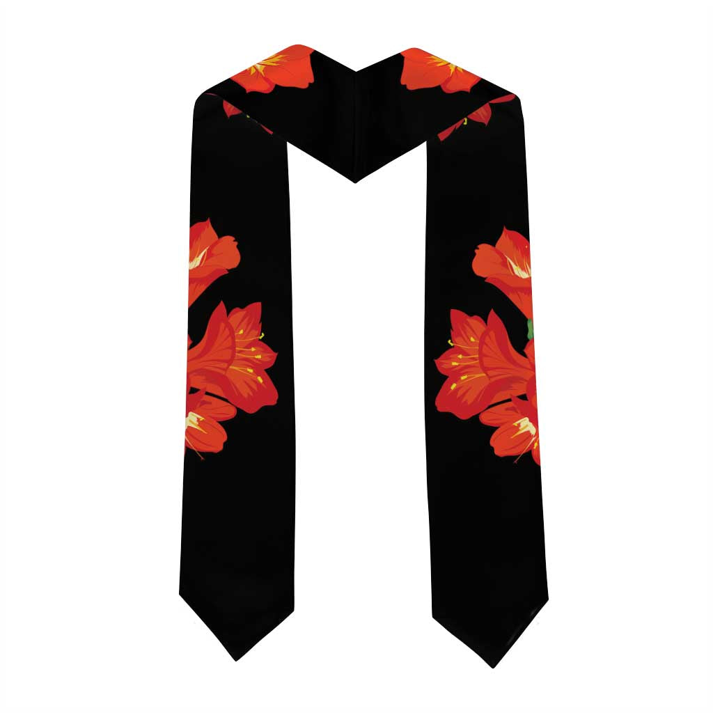 African Beauty Clivia Miniata Flowers Graduation Stole