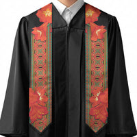 African Beauty Clivia Miniata Flowers Graduation Stole