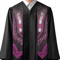 African Dashiki and Polynesian Pattern Graduation Stole Pink