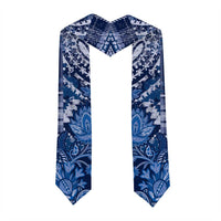 African Floral mix Maasai Shuka Graduation Stole Blue Moitf