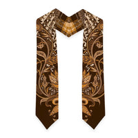 African Floral mix Maasai Shuka Graduation Stole Gold Moitf