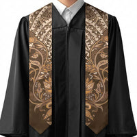 African Floral mix Maasai Shuka Graduation Stole Gold Moitf