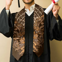 African Floral mix Maasai Shuka Graduation Stole Gold Moitf