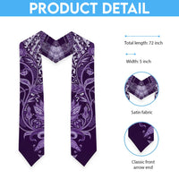 African Floral mix Maasai Shuka Graduation Stole Purple Moitf