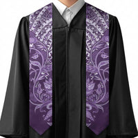 African Floral mix Maasai Shuka Graduation Stole Purple Moitf