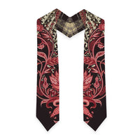 African Floral mix Maasai Shuka Graduation Stole Red Moitf