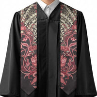 African Floral mix Maasai Shuka Graduation Stole Red Moitf