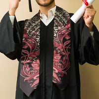 African Floral mix Maasai Shuka Graduation Stole Red Moitf