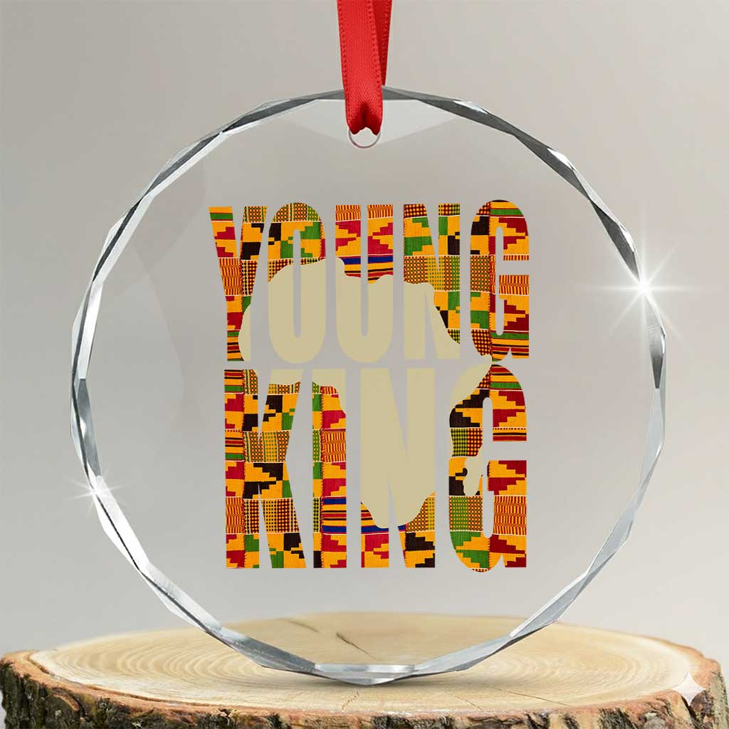 African Kente Crystal Glass Ornament Young King for Boys Men TS02