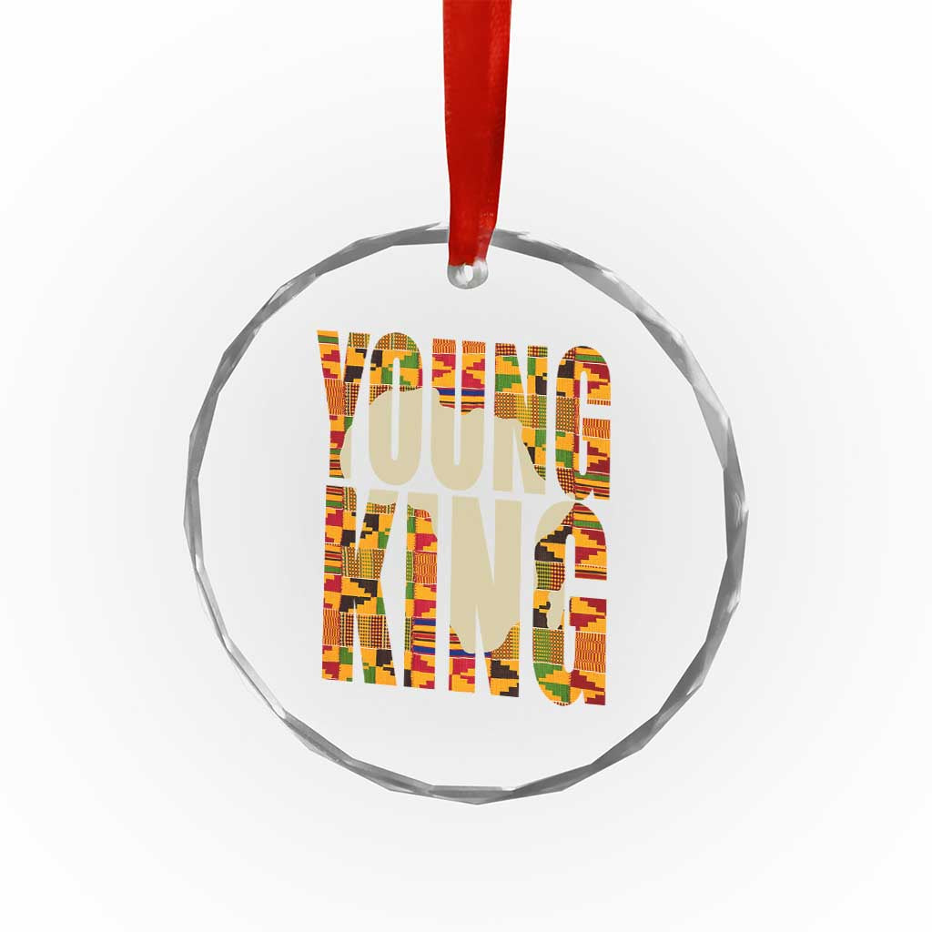 African Kente Crystal Glass Ornament Young King for Boys Men TS02