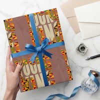 African Kente Wrapping Paper Roll Young King for Boys Men