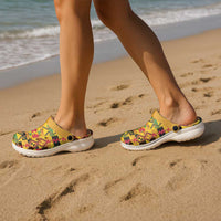 African Kente Pattern Clogs Shoes Emaa Da - Wonder Print Shop