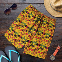 African Kente Pattern Shorts for Men Emaa Da - Wonder Print Shop