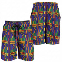 African Kente Pattern Shorts for Men Fathia Fata Nkrumah - Wonder Print Shop