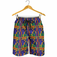 African Kente Pattern Shorts for Men Fathia Fata Nkrumah - Wonder Print Shop