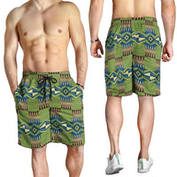 African Kente Pattern Shorts for Men Obaakofo Mmu Man - Wonder Print Shop