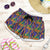 African Kente Pattern Shorts for Women Fathia Fata Nkrumah - Wonder Print Shop