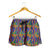 African Kente Pattern Shorts for Women Fathia Fata Nkrumah - Wonder Print Shop