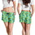 African Kente Pattern Shorts for Women Nkyinkyin - Wonder Print Shop