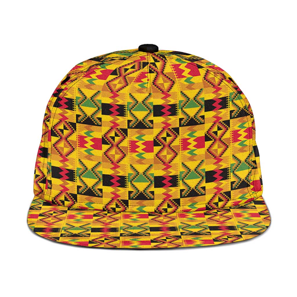African Kente Pattern Snapback Cap Emaa Da - Wonder Print Shop
