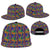 African Kente Pattern Snapback Cap Fathia Fata Nkrumah - Wonder Print Shop