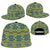 African Kente Pattern Snapback Cap Obaakofo Mmu Man - Wonder Print Shop
