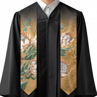 African King Proteas Dashiki Motif Graduation Stole Gold Style