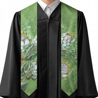 African King Proteas Dashiki Motif Graduation Stole Green Style