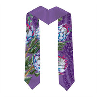 African King Proteas Dashiki Motif Graduation Stole Violet Style