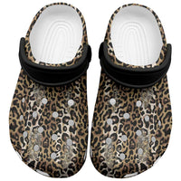 African Leopard Skin Pattern Clogs Shoes - Wonder Print Shop