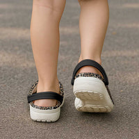 African Leopard Skin Pattern Clogs Shoes - Wonder Print Shop