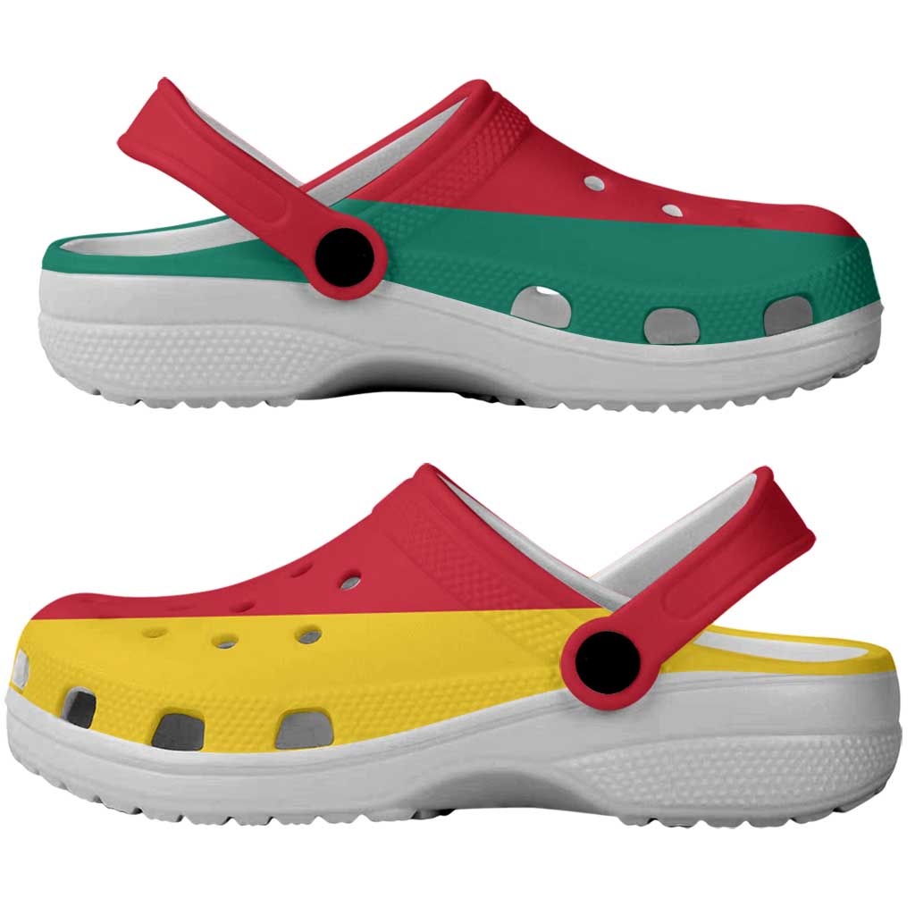 African Proud Cameroon Flag Clogs Shoes - Wonder Print Shop