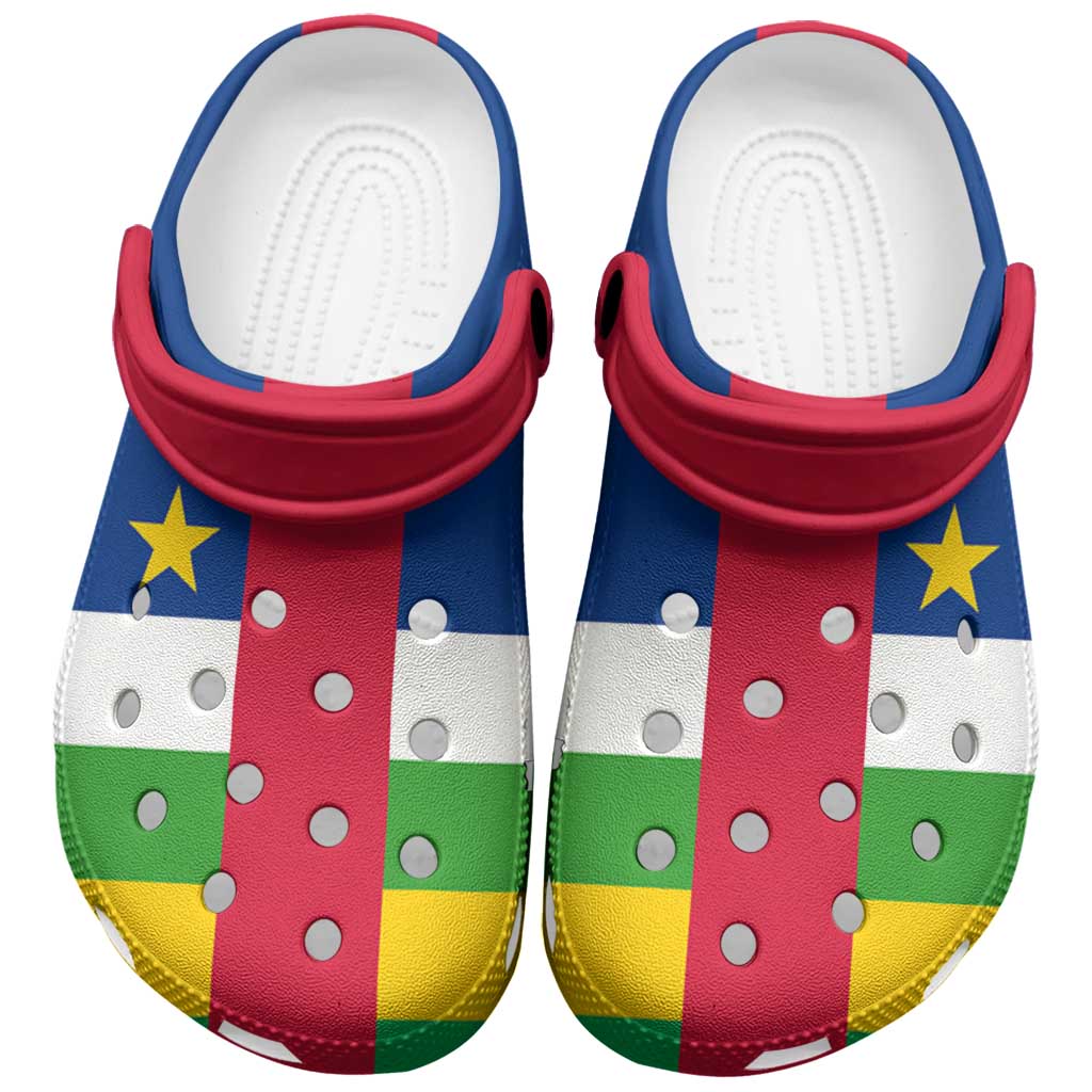 African Proud Central African Republic Flag Clogs Shoes - Wonder Print Shop