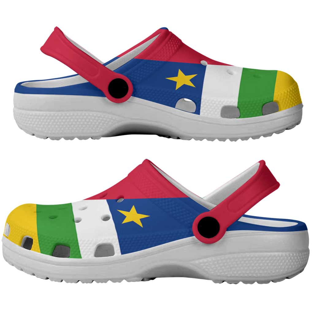 African Proud Central African Republic Flag Clogs Shoes - Wonder Print Shop