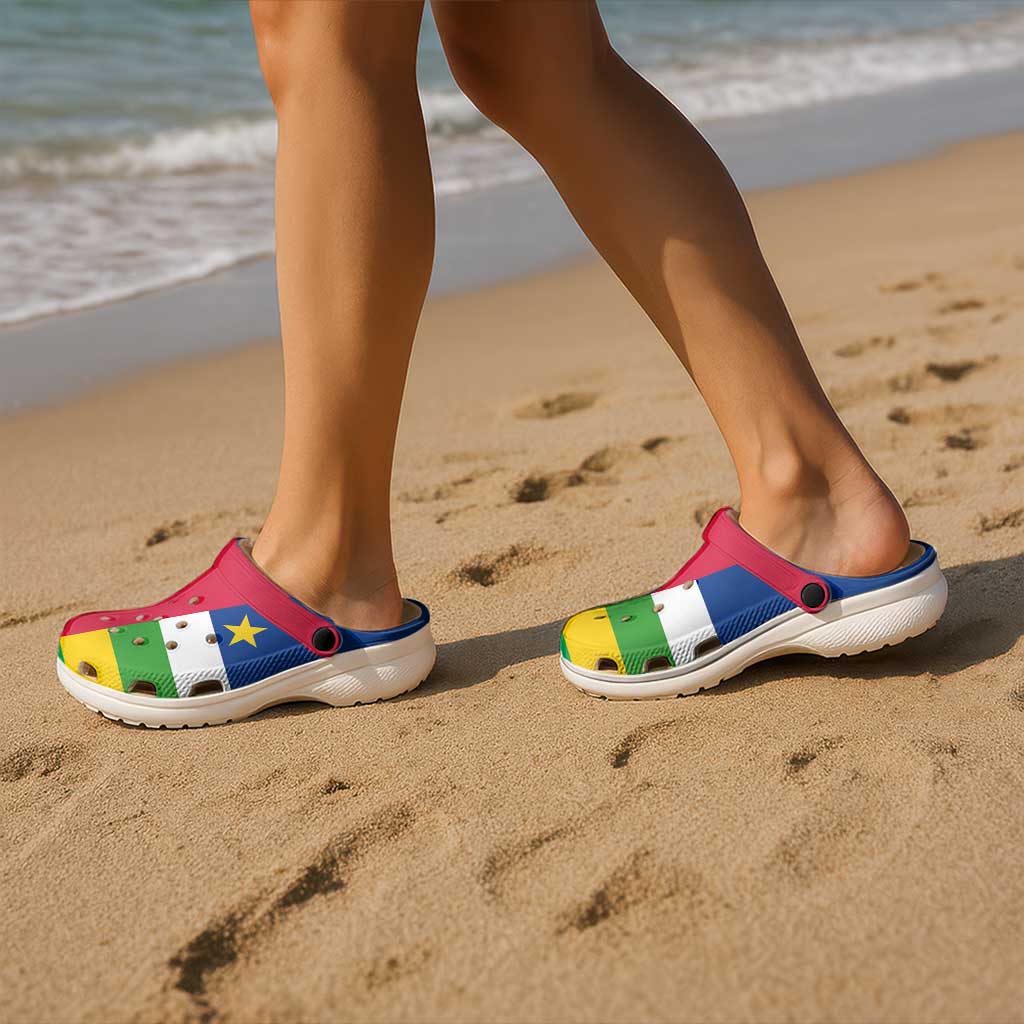 African Proud Central African Republic Flag Clogs Shoes - Wonder Print Shop