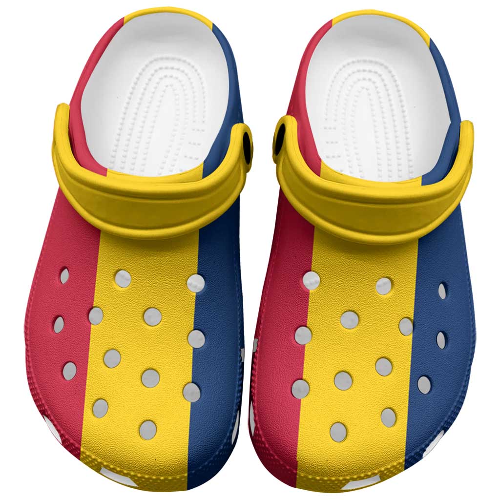African Proud Chad Flag Clogs Shoes - Wonder Print Shop