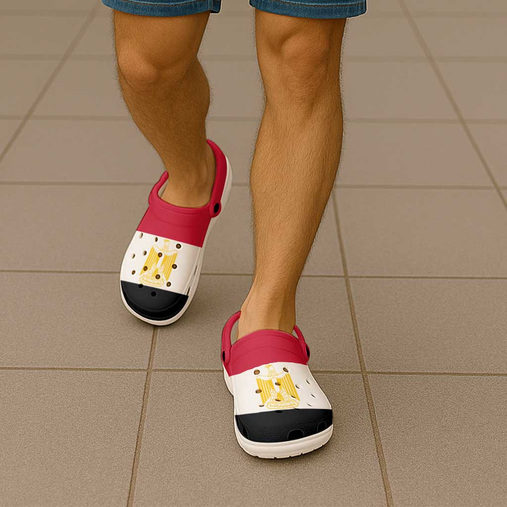 African Proud Egypt Flag Clogs Shoes - Wonder Print Shop