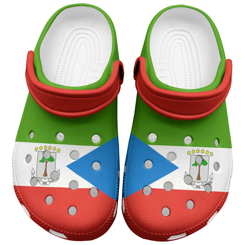 African Proud Equatorial Guinea Flag Clogs Shoes - Wonder Print Shop