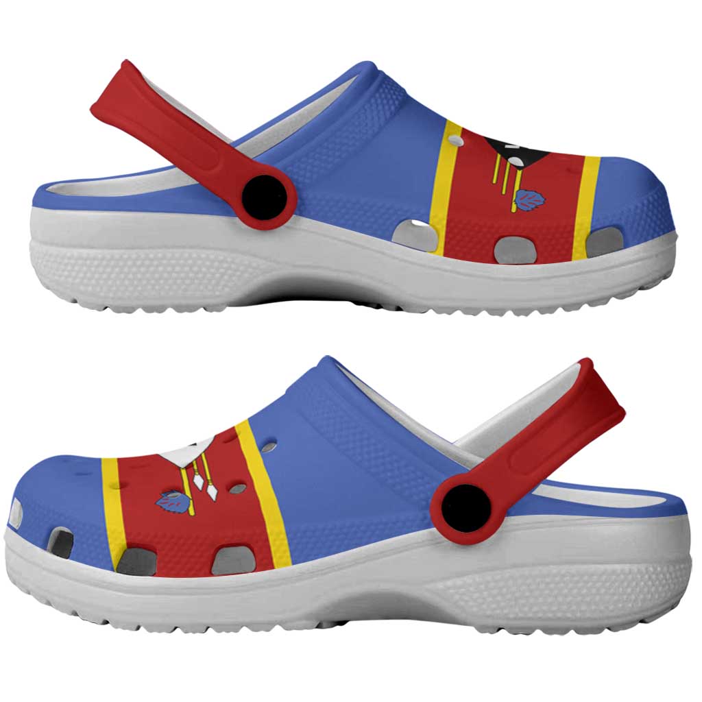 African Proud Eswatini Flag Clogs Shoes - Wonder Print Shop