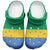 African Proud Gabon Flag Clogs Shoes - Wonder Print Shop
