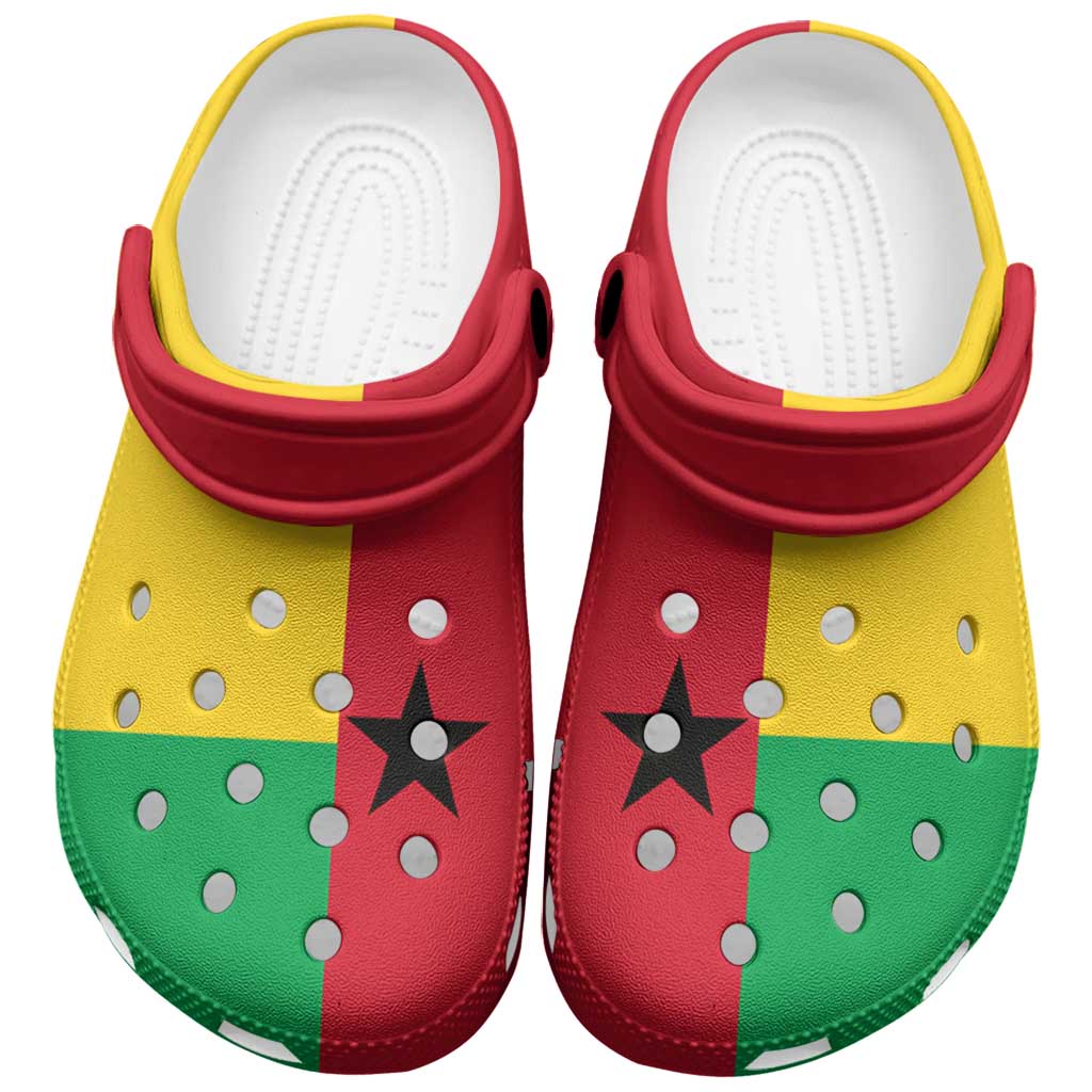 African Proud Guinea-Bissau Flag Clogs Shoes - Wonder Print Shop