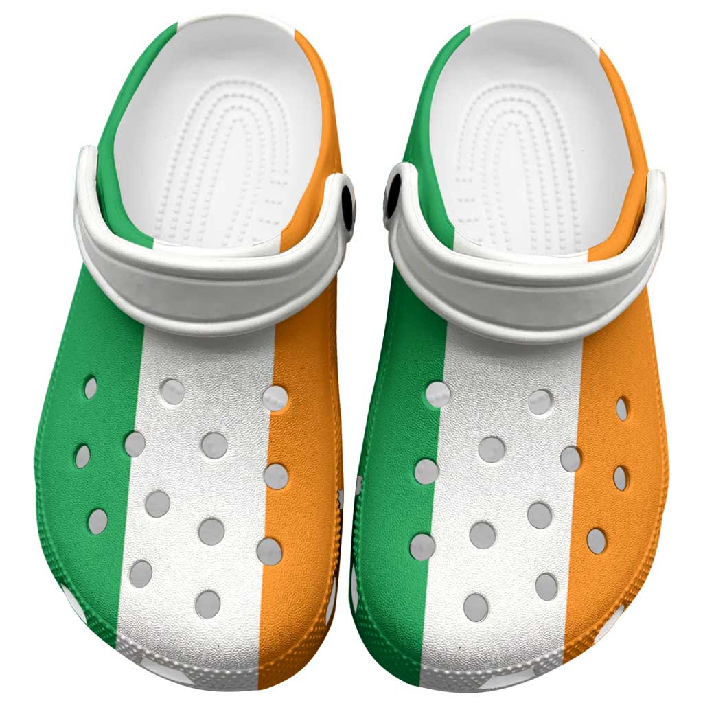 African Proud Ivory Coast Flag Clogs Shoes - Wonder Print Shop