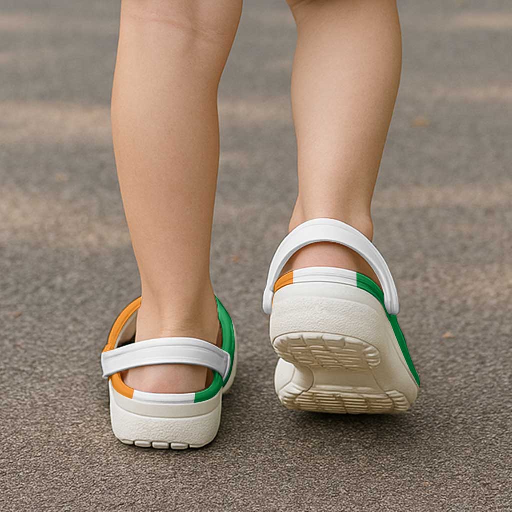 African Proud Ivory Coast Flag Clogs Shoes - Wonder Print Shop