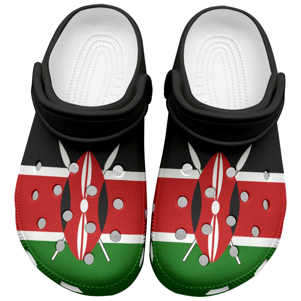 African Proud Kenya Flag Clogs Shoes - Wonder Print Shop