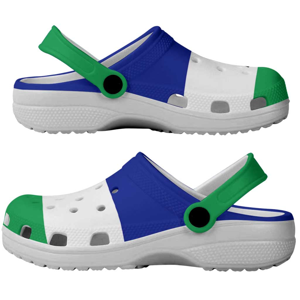 African Proud Lesotho Flag Clogs Shoes - Wonder Print Shop