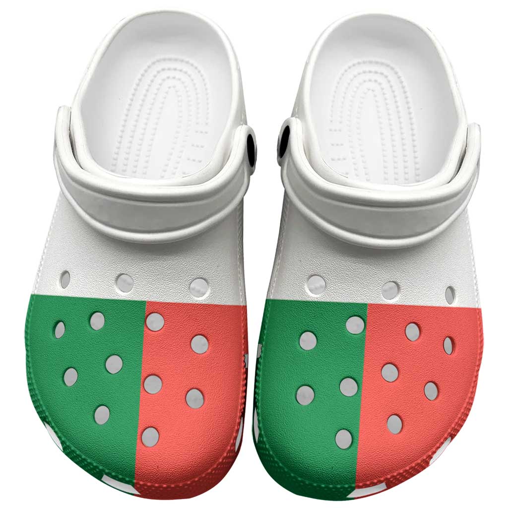 African Proud Madagascar Flag Clogs Shoes - Wonder Print Shop