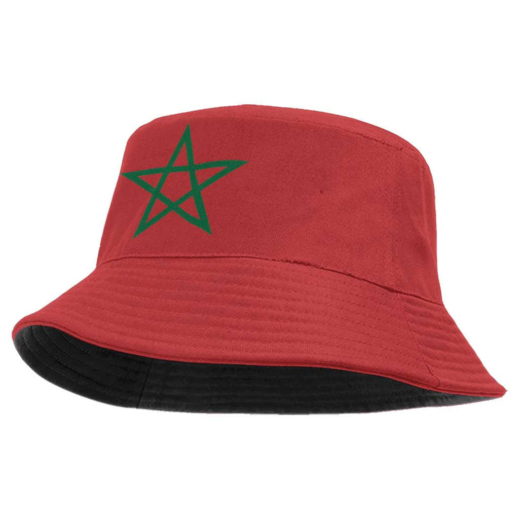 African Proud Morocco Flag Bucket Hat